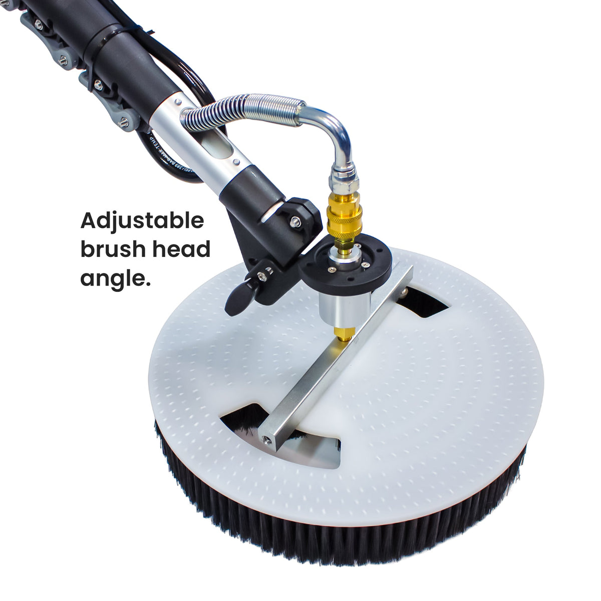 Aquaspray® Rotary Solar Panel/Roof Cleaning Brush With 18ft Telescopic Lance