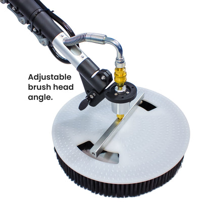 Aquaspray® Rotary Solar Panel/Roof Cleaning Brush With 18ft Telescopic Lance