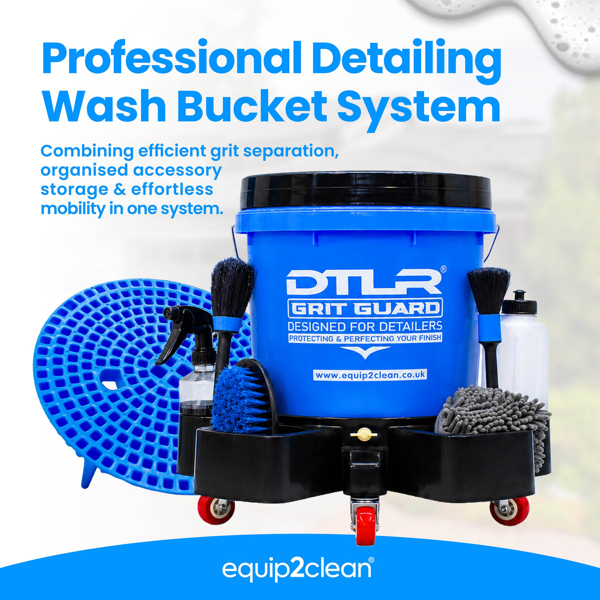 DTLR® Grit Guard Wash bucket with Trolley