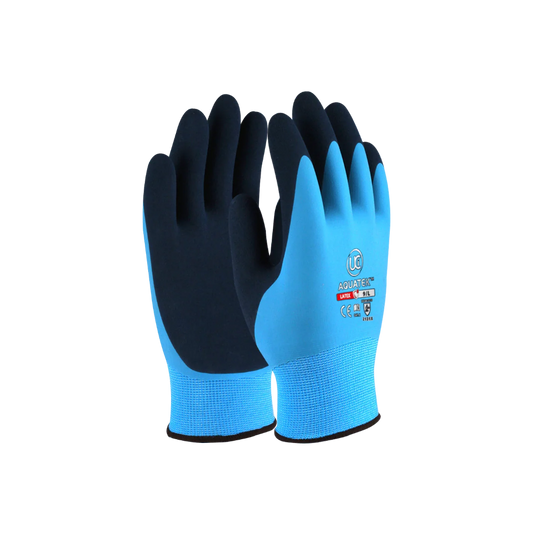 Aquatek Dual Coated Water Resistant Latex Gloves (10 Pack)