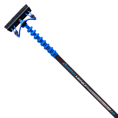 Aquaspray® Venom 40ft 100% Carbon Kevlar Insulated Waterfed Window Cleaning Pole 8-Section