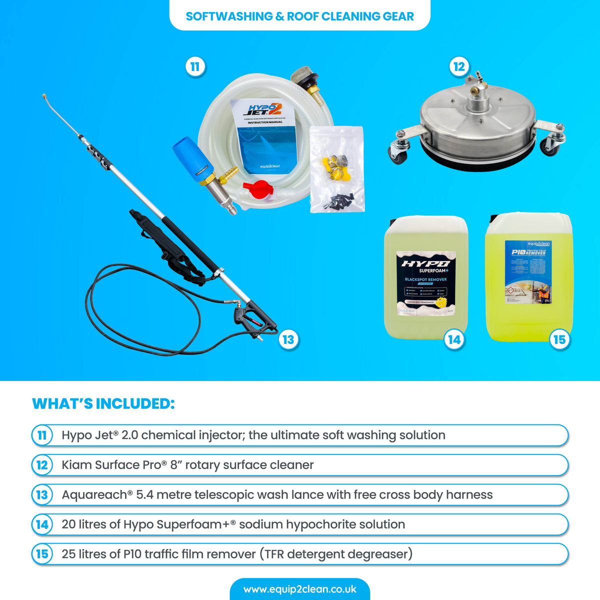 Bronze - Ultimate Honda Exterior Cleaning Business Start-Up Package - Pressure Washing, Gutter, Window, Roof Cleaning Equipment