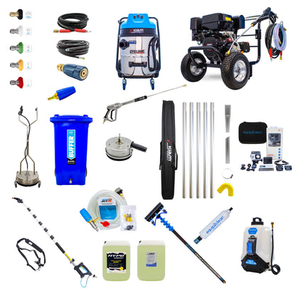 BRONZE Exterior Cleaning Business Start-Up Package - Pressure Washing, Gutter, Window, Roof Cleaning Equipment