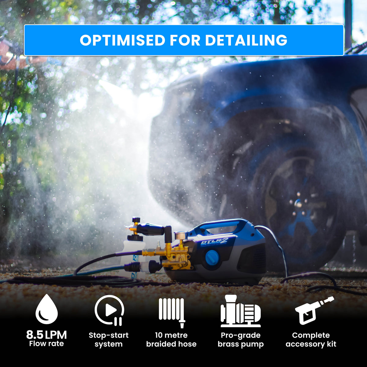 Kiam® DTLR 2 LITE® Electric Pressure Washer 150 Bar 8.45 LPM