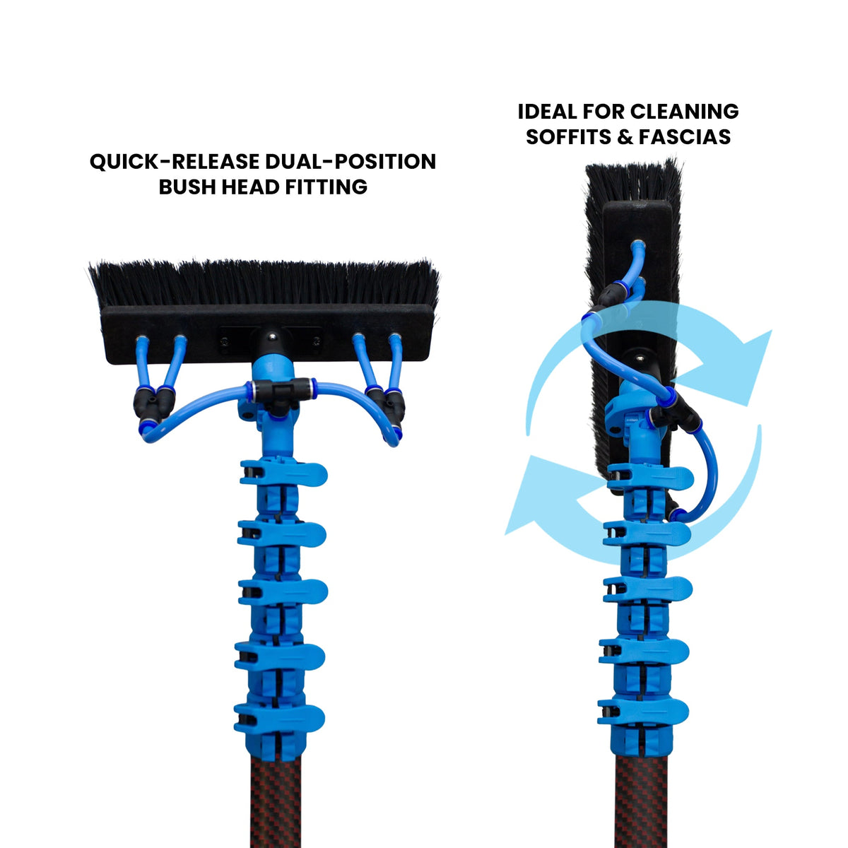 Aquaspray® Venom 50ft Kevlar Insulated 30T High-Mod Waterfed Window Cleaning Pole – 10-Section