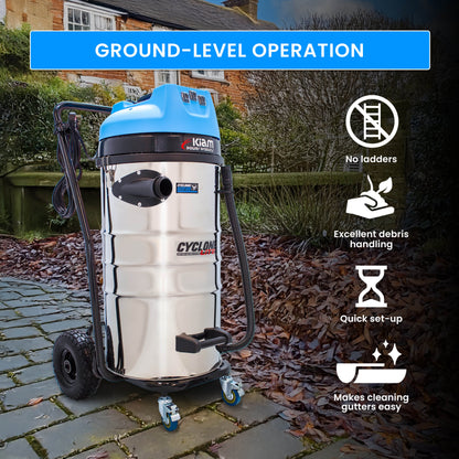 Cyclone Lite® KV100 Gutter Vacuum 3600W - Side Entry