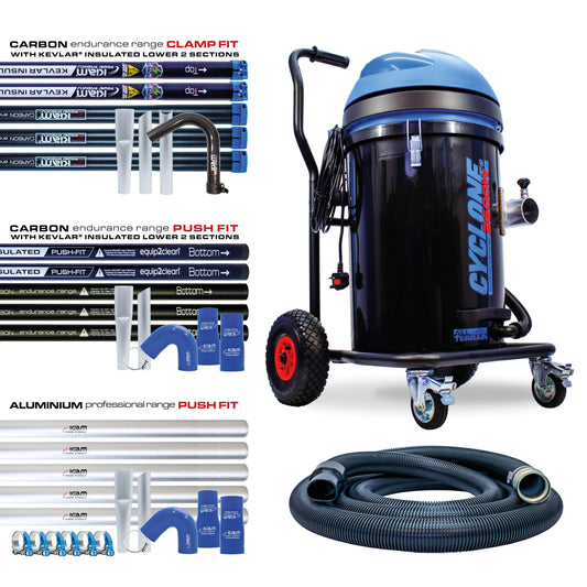 Kiam CYCLONE® All Terrain Gutter Vacuum System 3600W 76L Polypropylene (Black)