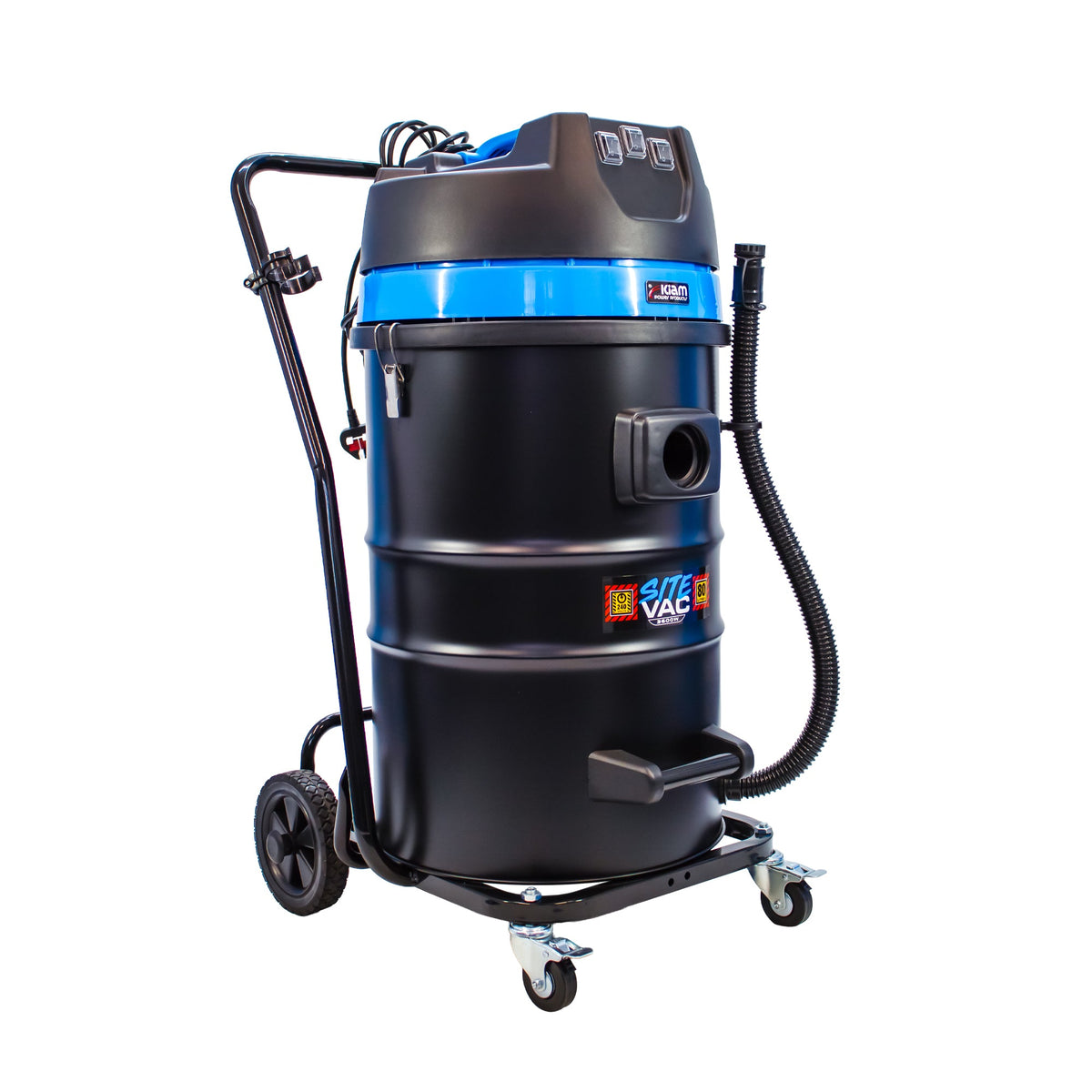 SiteVac® KV80-3F – Triple Motor Warehouse Vacuum (3600W) with Front-Mounted Squeegee