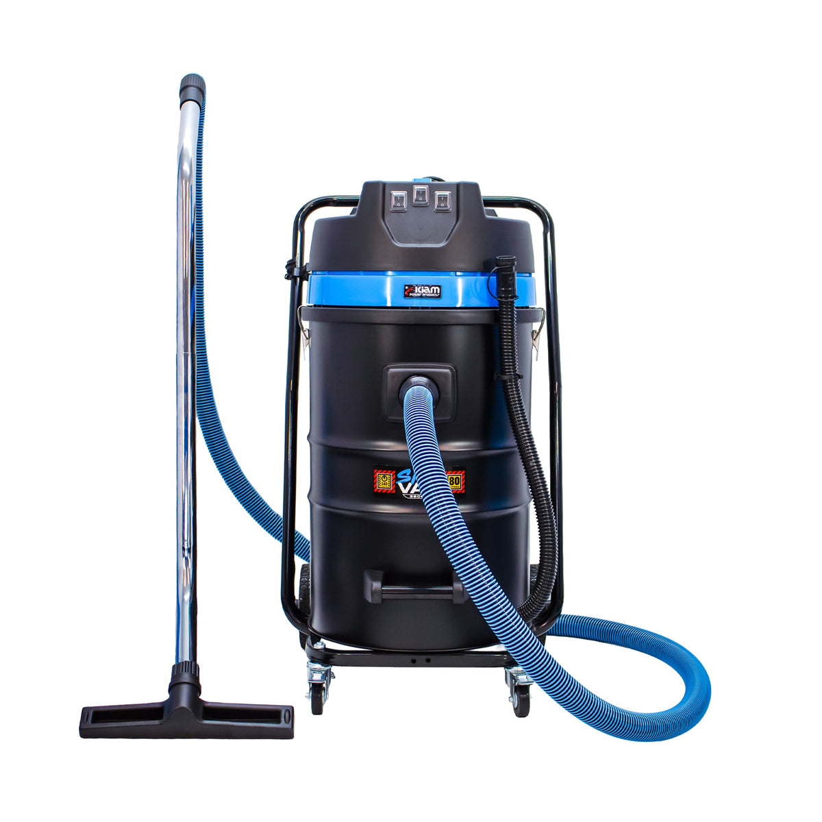 SiteVac® KV80-3F – Triple Motor Warehouse Vacuum (3600W) with Front-Mounted Squeegee