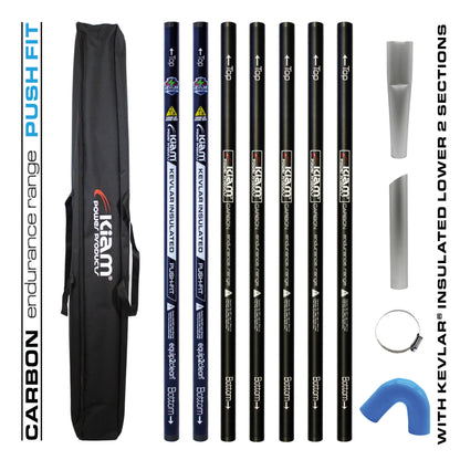 CARBON Fibre Endurance Range Push-fit Gutter Vacuum Pole Kit (51mm Diameter) 20ft-40ft Kits