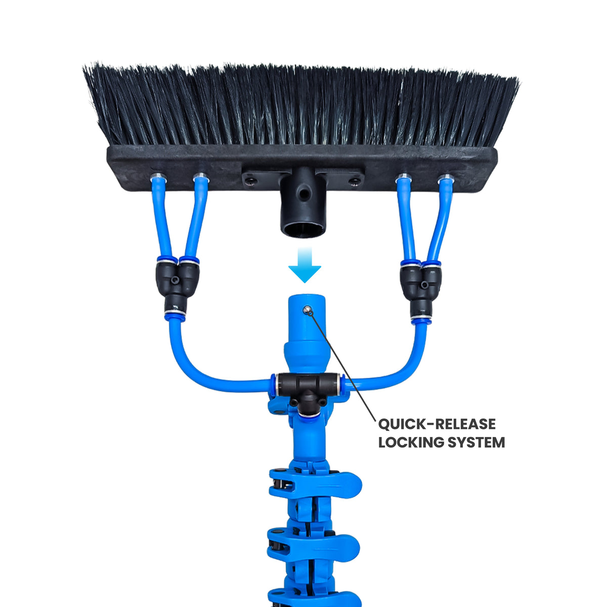 Aquaspray® Venom 25ft 50% Carbon 50% Fibreglass  Waterfed Window Cleaning Pole – 5 Sections