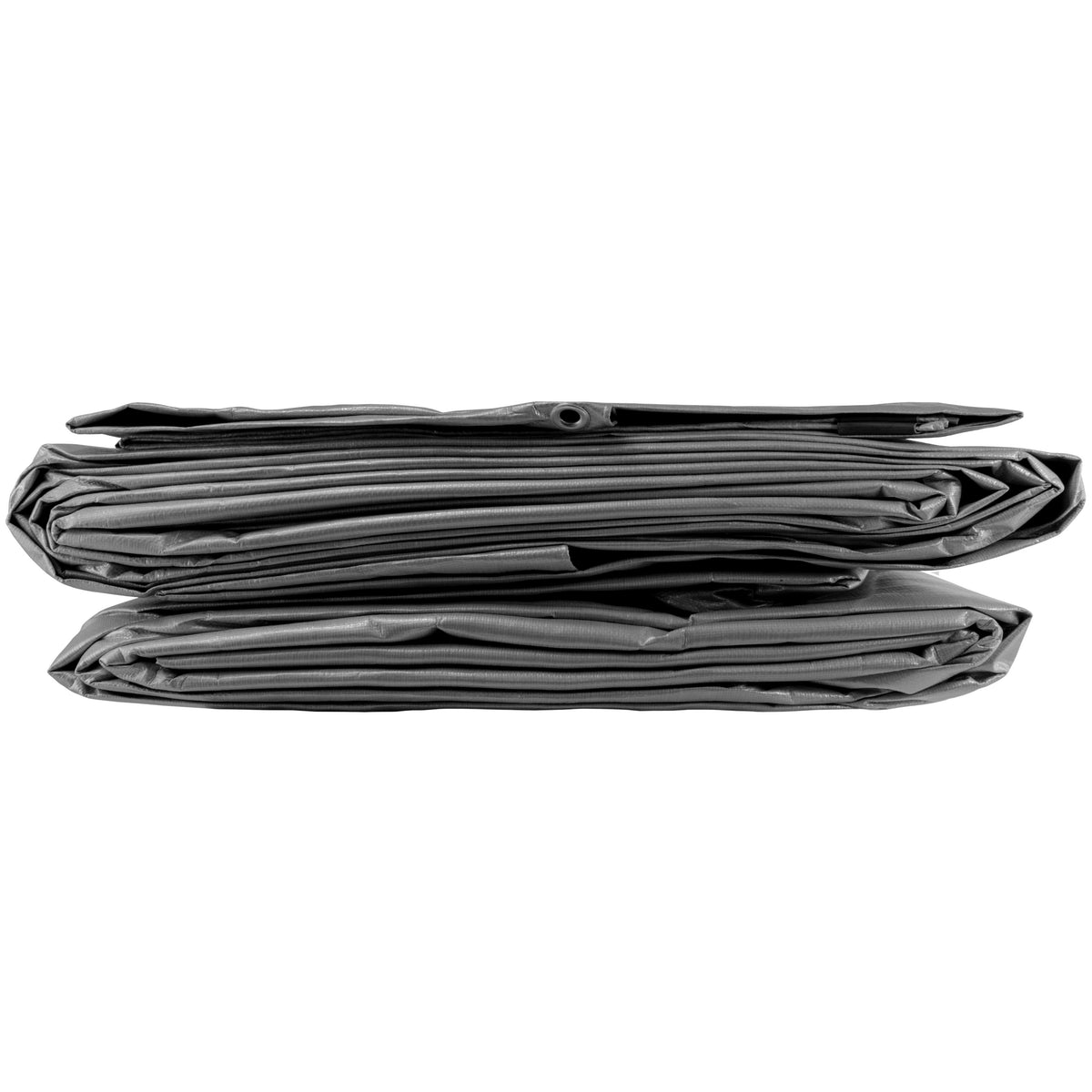 Silver XL-Grade Tarpaulin with 10m of 6mm Bungee Rope and 10 x Slide Type Tarp Clips