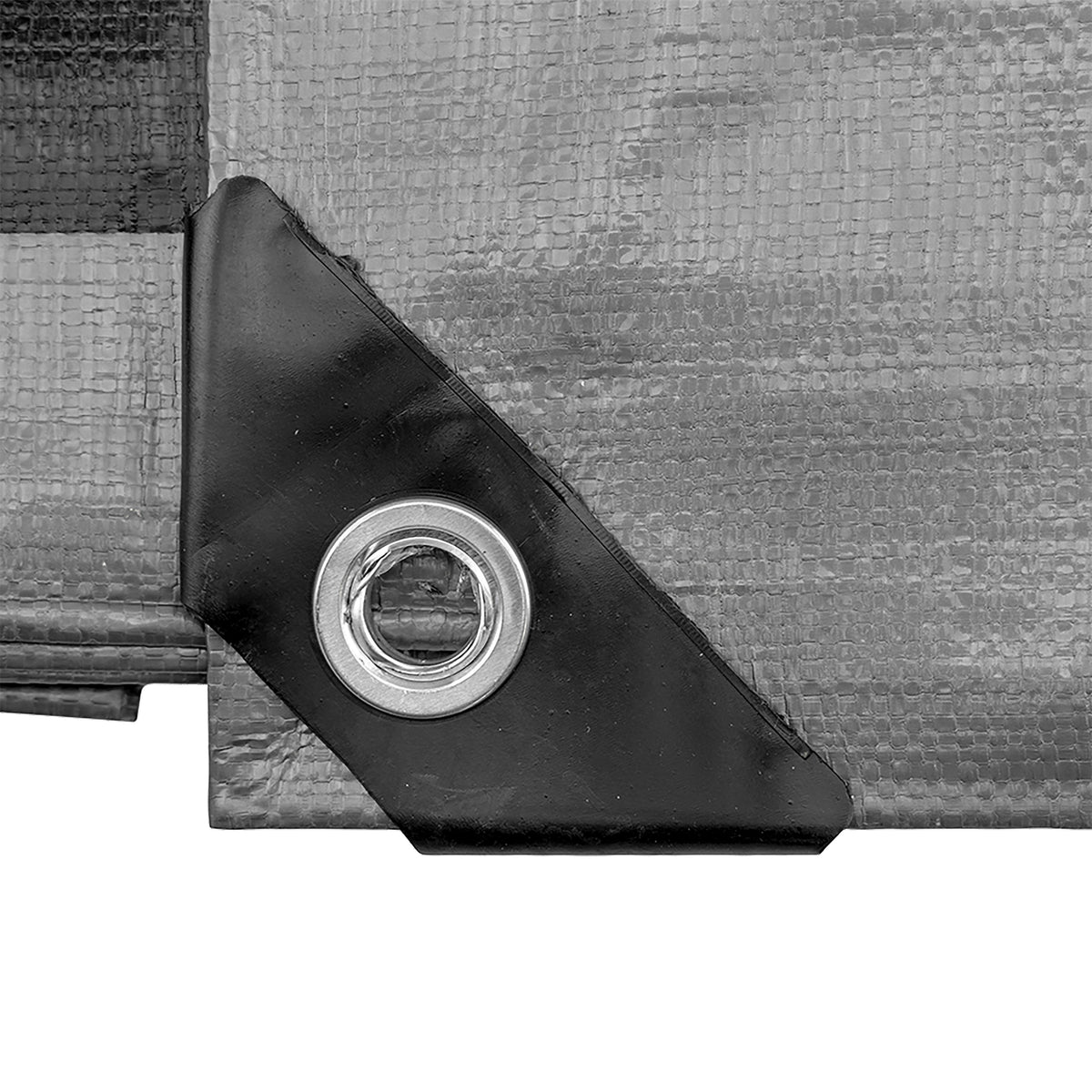 Silver XL-Grade Tarpaulin with 10m of 6mm Bungee Rope and 10 x Slide Type Tarp Clips