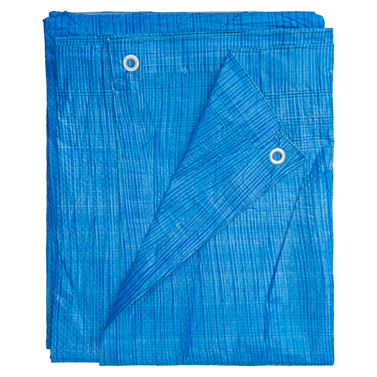 Blue S-Grade Tarpaulin with 10m of 6mm Bungee Rope and 10 x Screw Type Tarp Clips