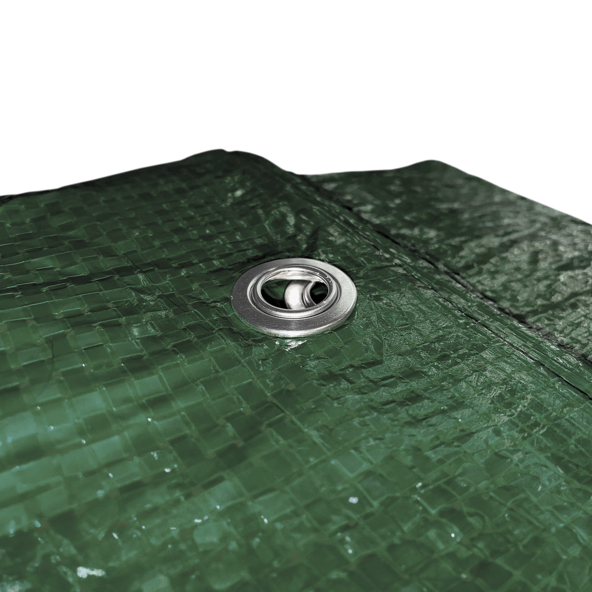 Green S-Grade Tarpaulin with 10m of 6mm Bungee Rope and 10 x Screw Type Tarp Clips