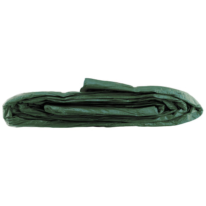 Green S-Grade Tarpaulin with 10m of 6mm Bungee Rope and 10 x Screw Type Tarp Clips