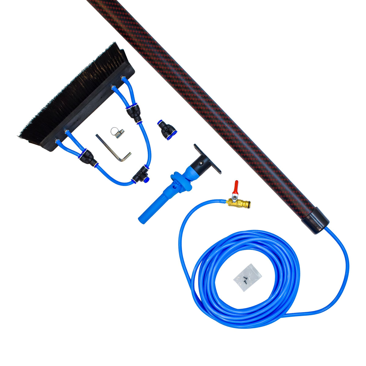 Aquaspray® Venom 35ft 100% Carbon Kevlar Insulated Waterfed Window Cleaning Pole 7-Section